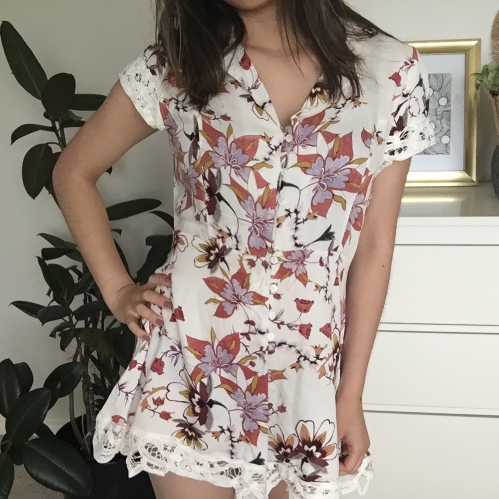 NWOT Floral Romper